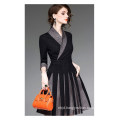 Ladie Black Half Sleeve Office Dress